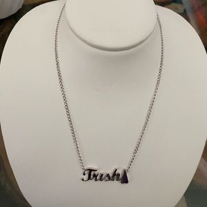 Sterling Silver name Trish necklace brand new